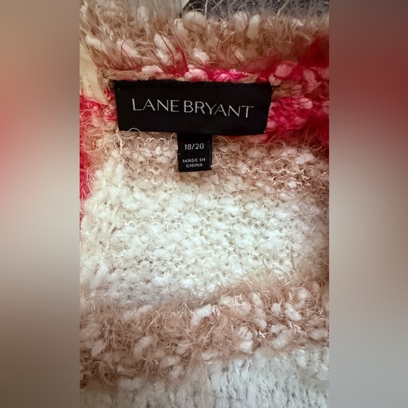 EUC Lane Bryant Striped Eyelash Knit Sweater, Size 18/20 - Picture 5 of 6